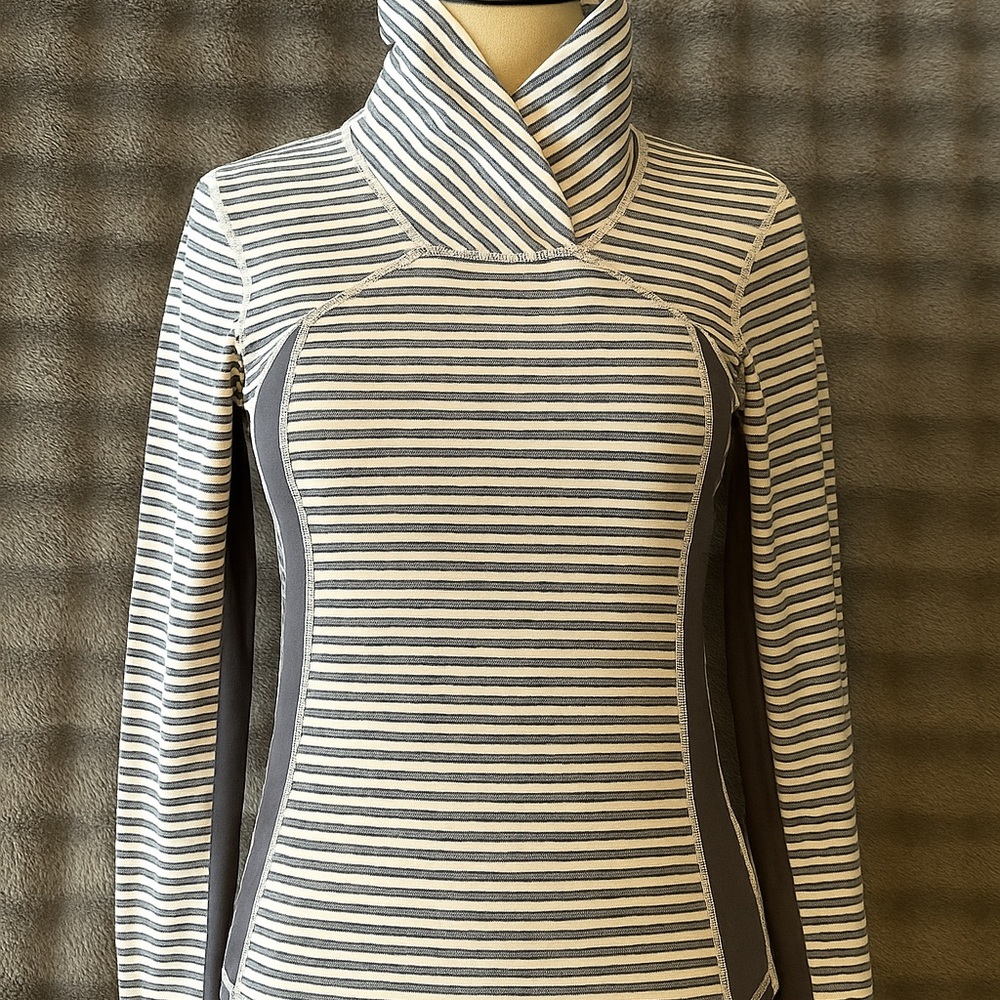 Striped Gray Women's LULU Top